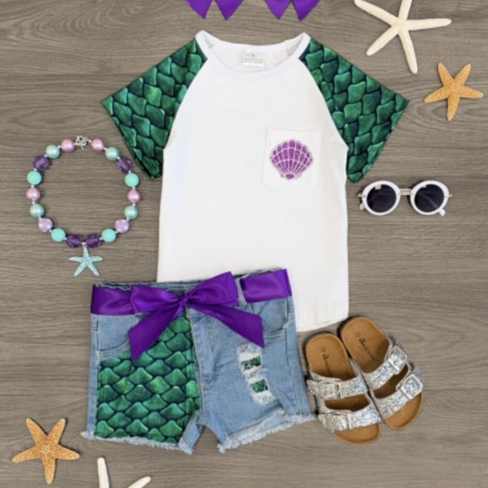 Chic Green and Purple Matching Sets with Coordinated Accessories